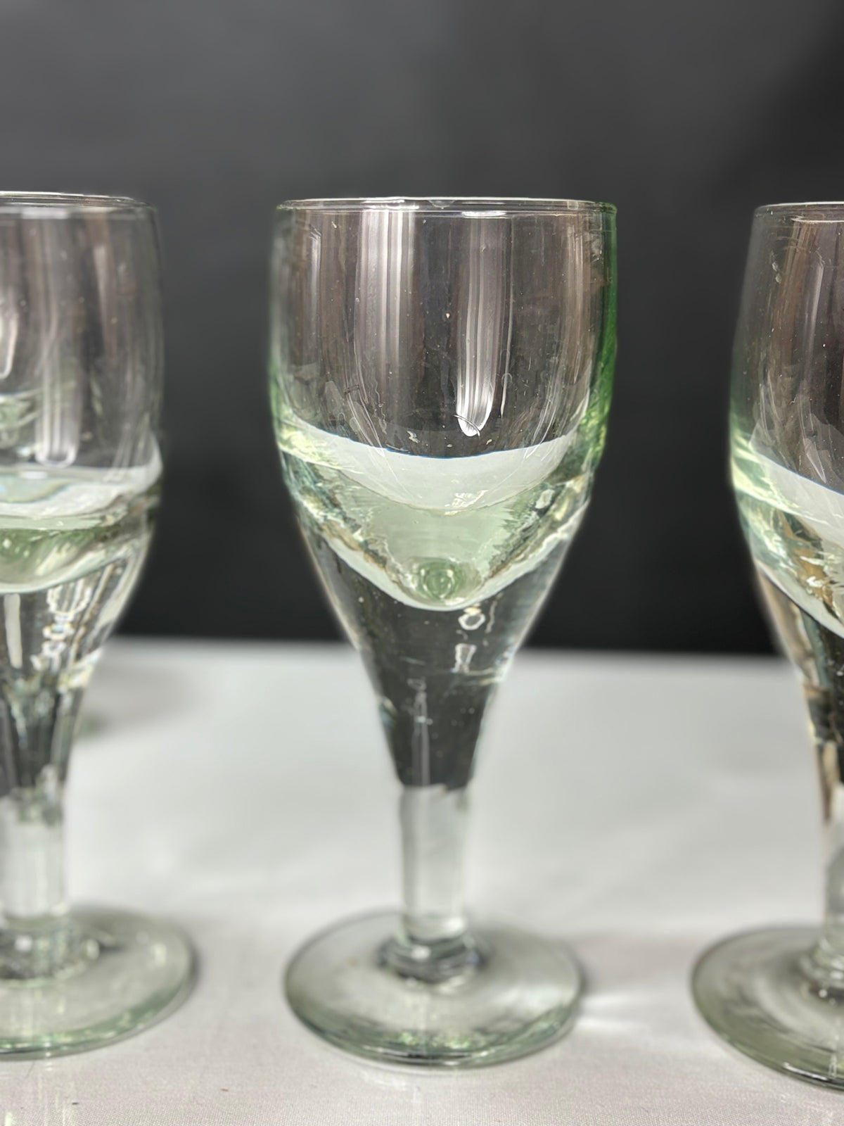 6 antike Biergläser – schweres dickwandiges Glas – 23,5 cm - Artikelbild von Fummel & Gedöns Secondhand-Store