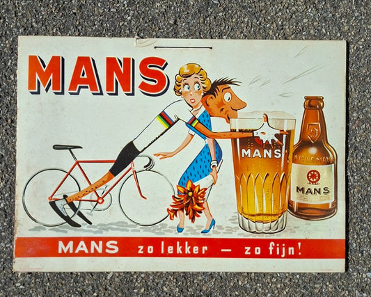 Vintage MANS Bier Werbeschild