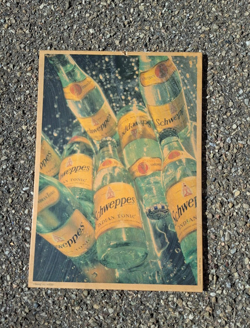 Vintage Schweppes Indian Tonic Werbetafel