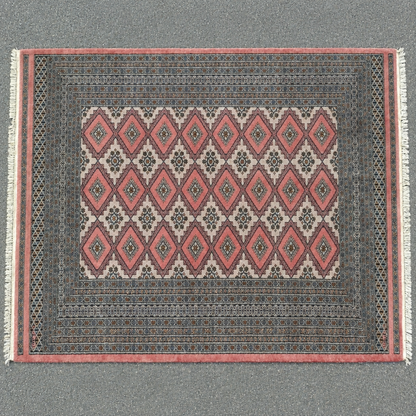 Großer handgeknüpfter Pakistan-Buchara Teppich – 240 × 175 cm