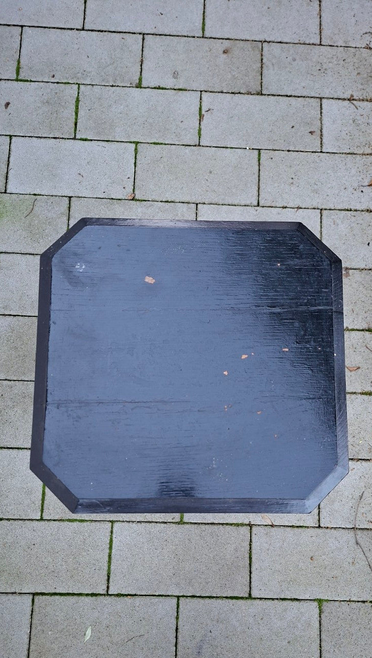 Art-déco Blumensäule aus Holz – original schwarz lackiert – 100 cm - Artikelbild von Fummel & Gedöns Secondhand-Store