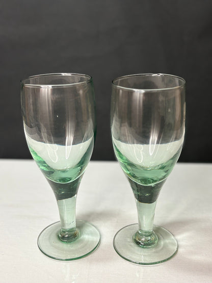 6 antike Biergläser – schweres dickwandiges Glas – 23,5 cm