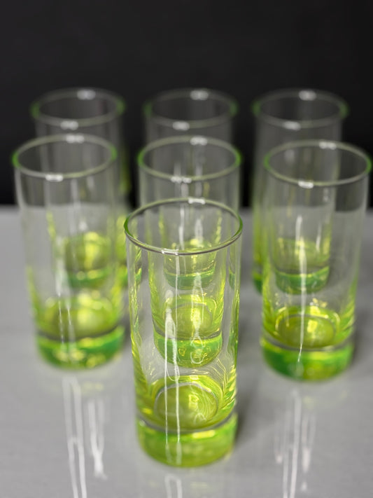 7er-Set Uranglas Trinkgläser Grün – Produktfoto 1