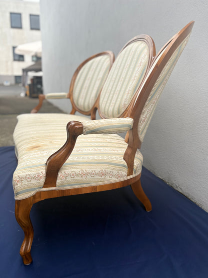 Antikes Mahagoni-Sofa – Louis-Philippe / Neorokoko, 19. Jahrhundert