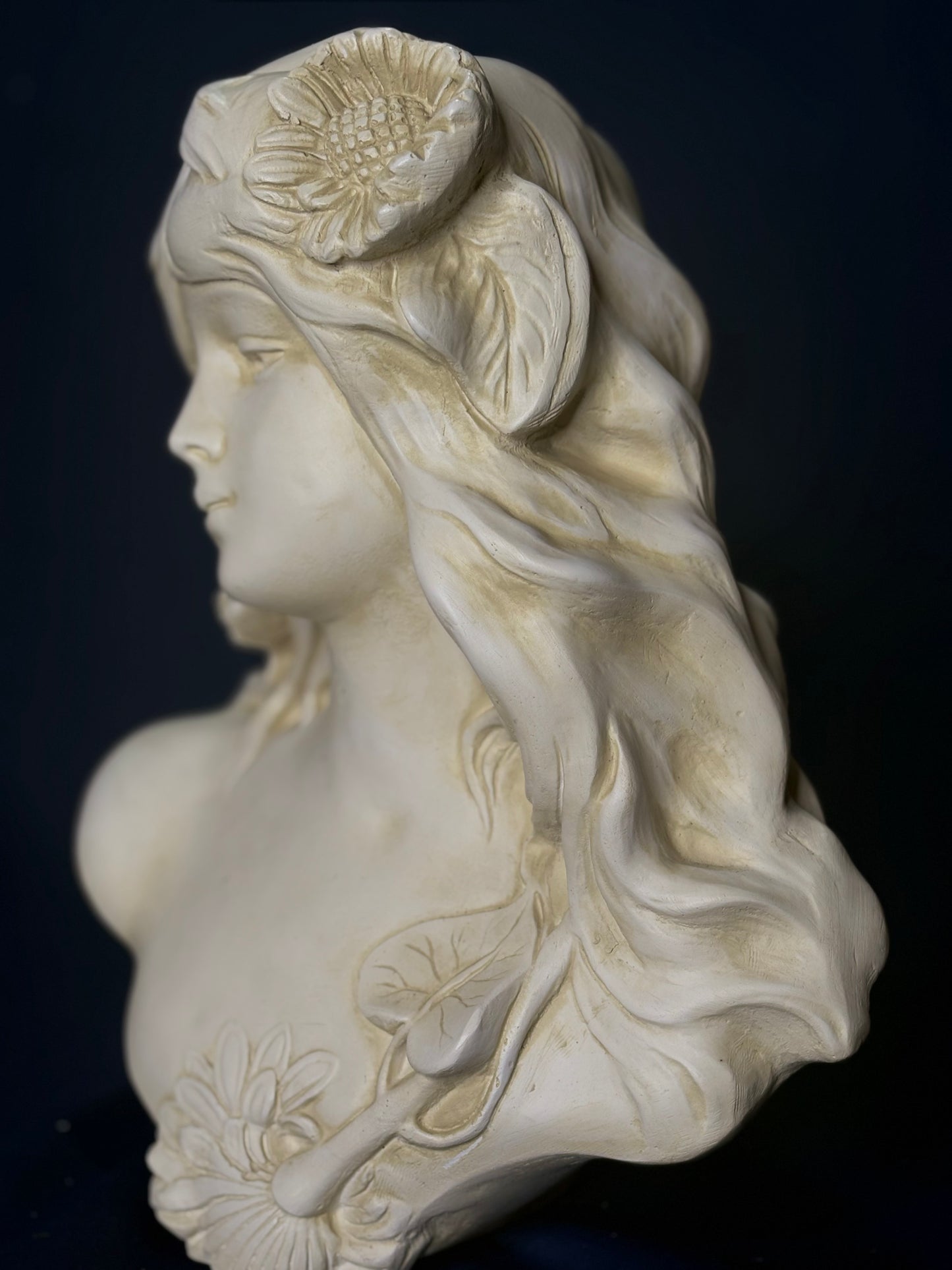 Casa Ambiente „Carrara Soleil“ Damenbüste – Jugendstil Dekoration