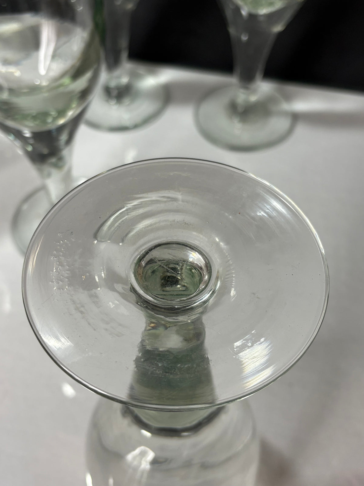 6 antike Biergläser – schweres dickwandiges Glas – 23,5 cm - Artikelbild von Fummel & Gedöns Secondhand-Store