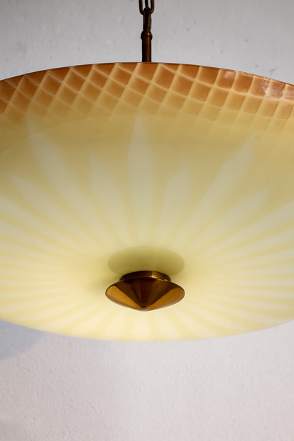 Italienische Mid-Century Deckenleuchte Tellerleuchte - Space Age