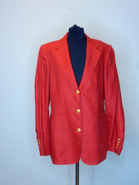 Leinen-Blazer von Paul & Shark Yachting in rot