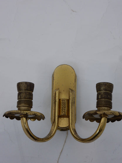 Große Wandleuchte Messing