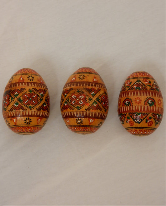 Handbemaltes Holzei-Set - Pysanka