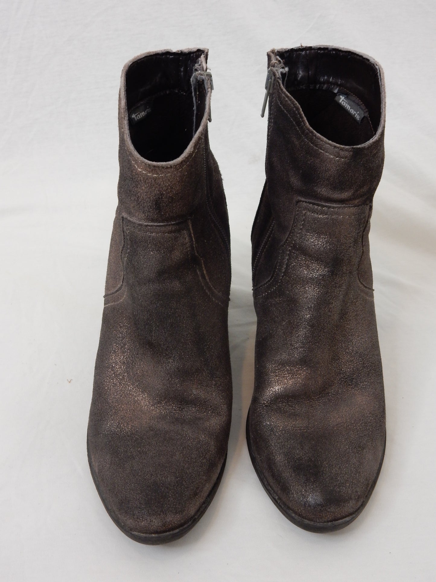 Stiefeletten mit Metallic-Glanz von Tamaris