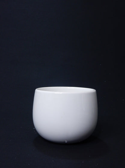 Vase weiß bauchig