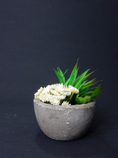 20 x Blumentopf Beton grau