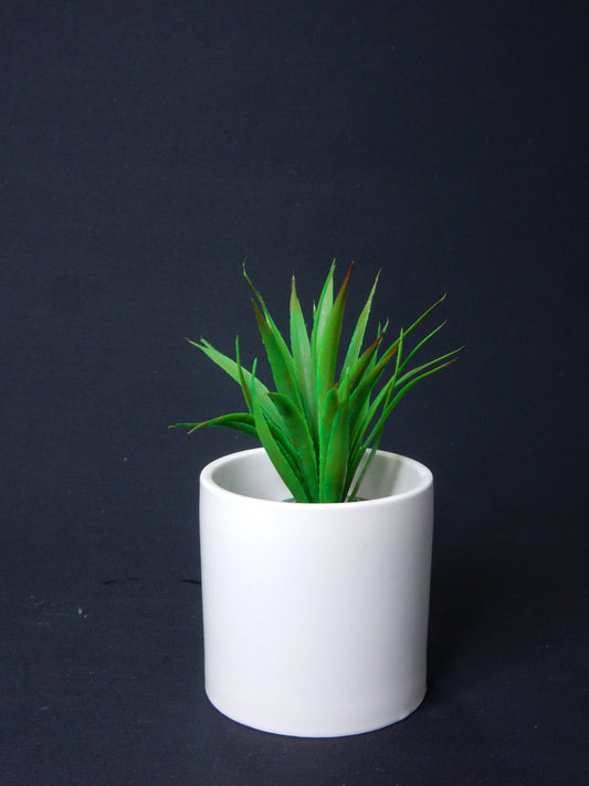 Vase weiß zylindrisch