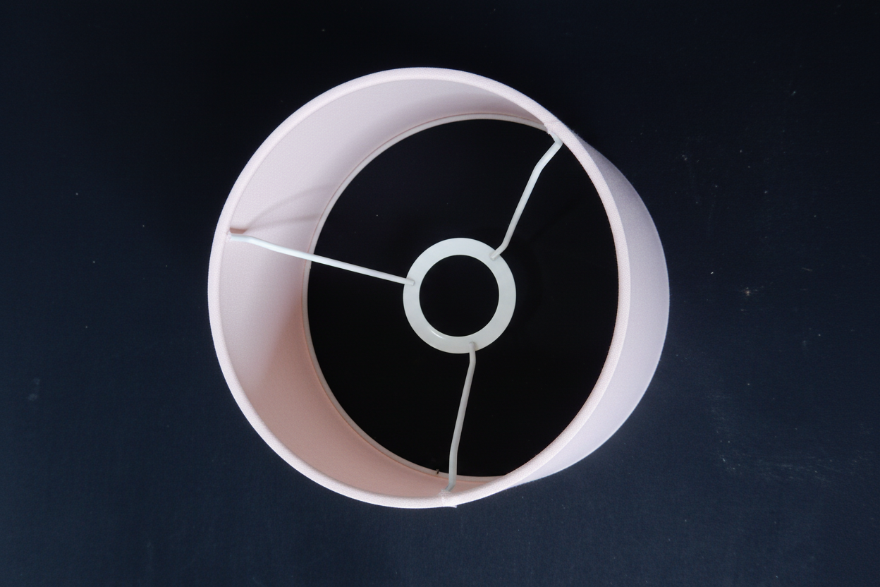 Lampenschirm rund klein für Tischlampe - E27 - hellrosa