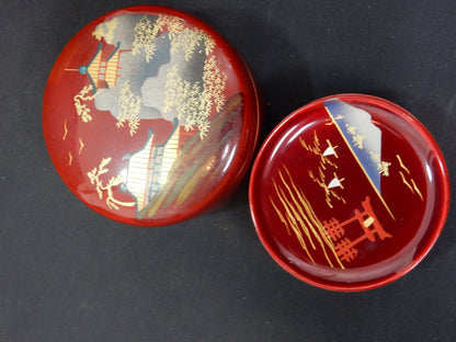 Japanisches Untersetzer-Set (6-teilig) - rot
