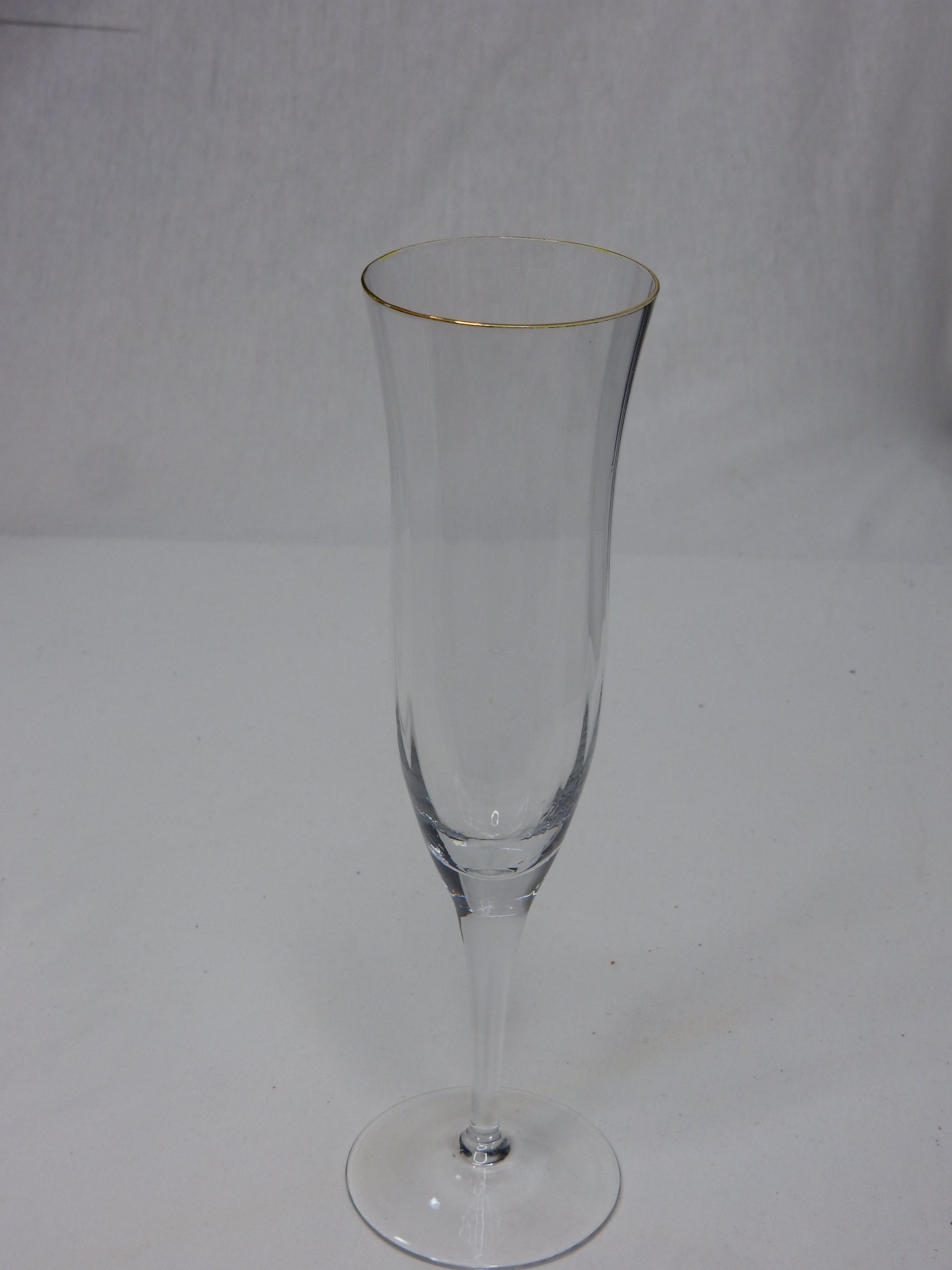 Sektglas geriffelt mit Goldrand - Artikelbild von Fummel & Gedöns Secondhand-Store