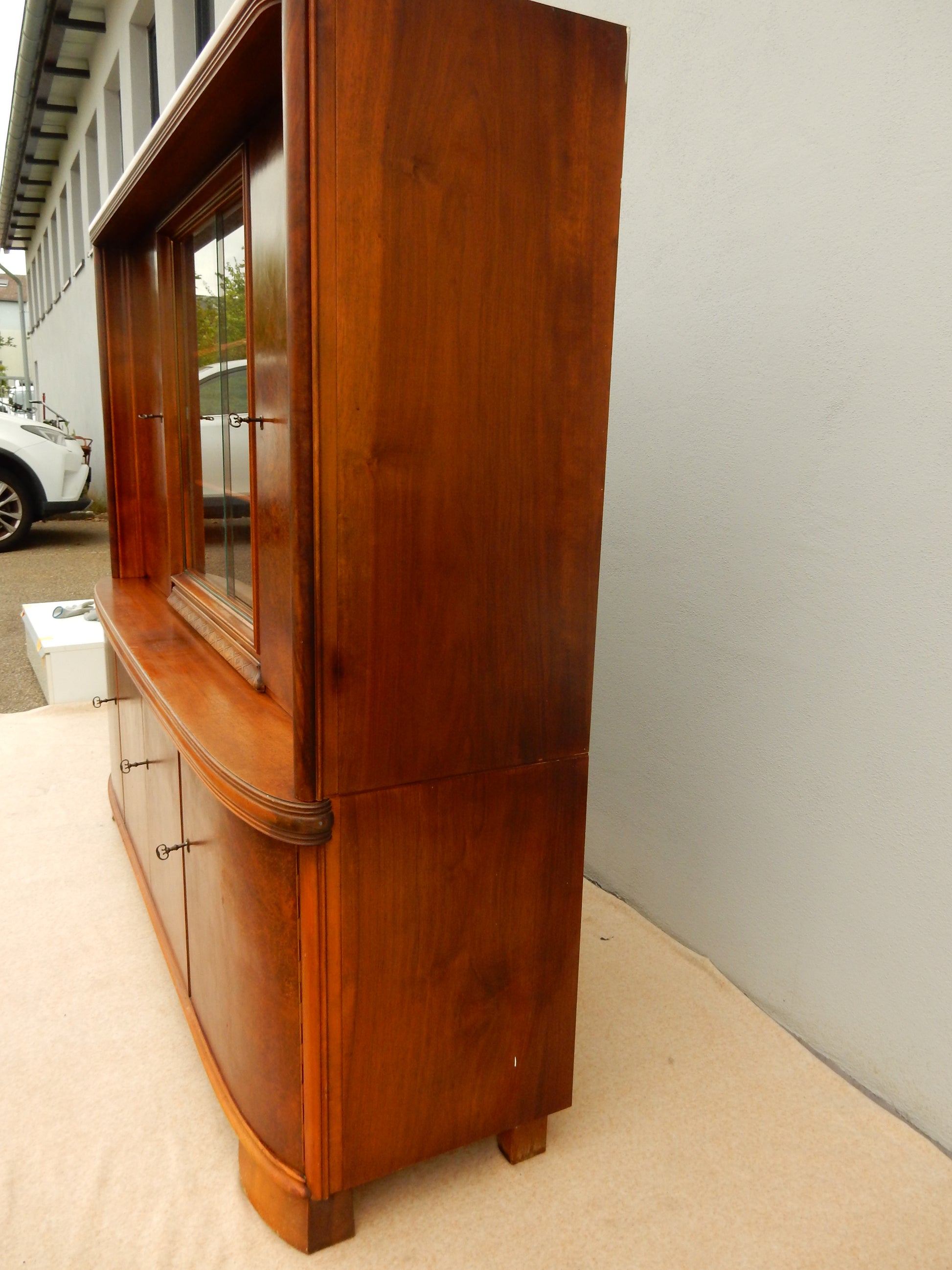 Art-Deco / Mid-Century Anrichte mit Vitrinenaufsatz - Artikelbild von Fummel & Gedöns Secondhand-Store