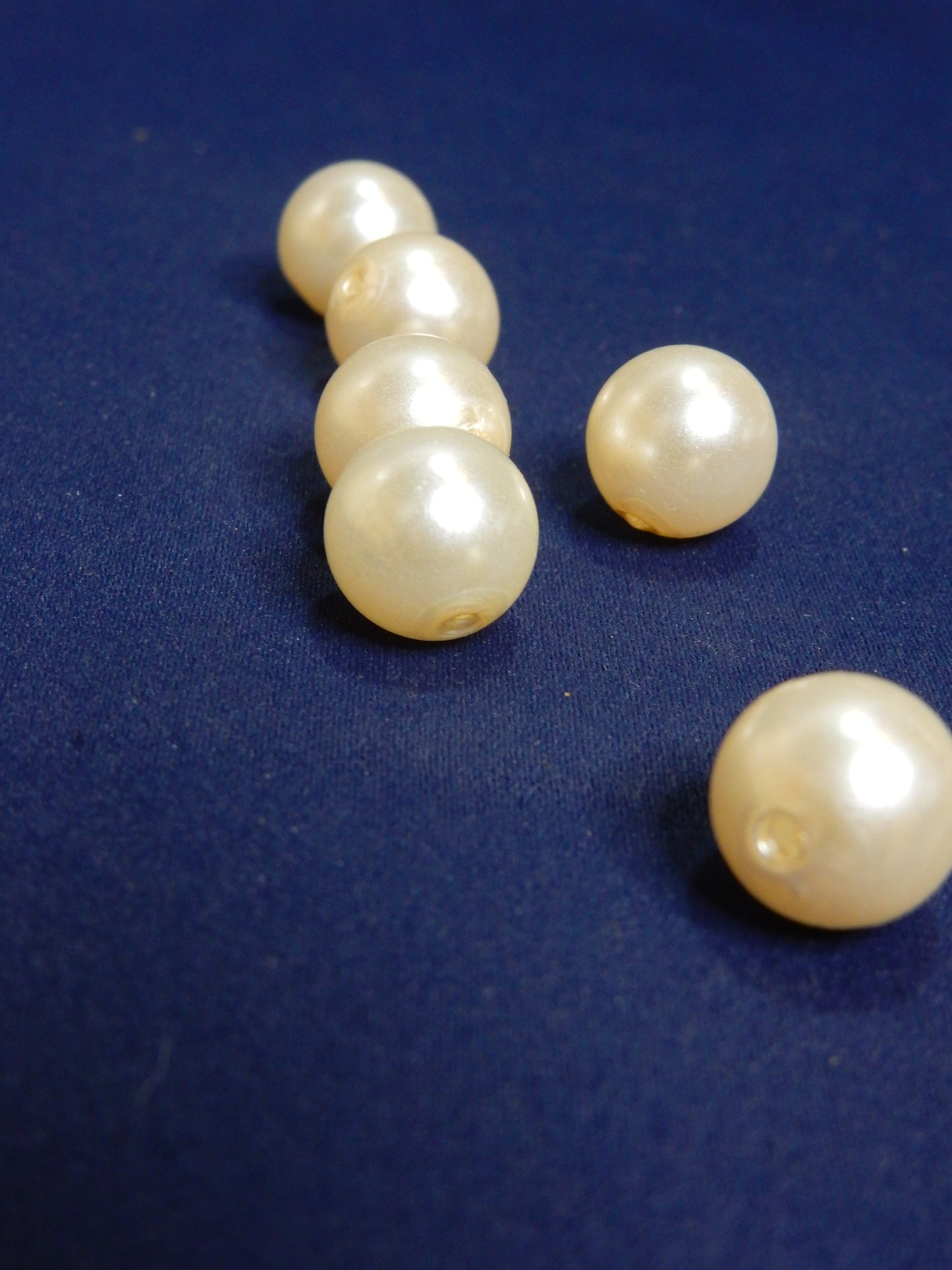 12 mm Imitations-Perlen (Acryl/ABS) – ca. 700 Stück, elfenbein-weiß