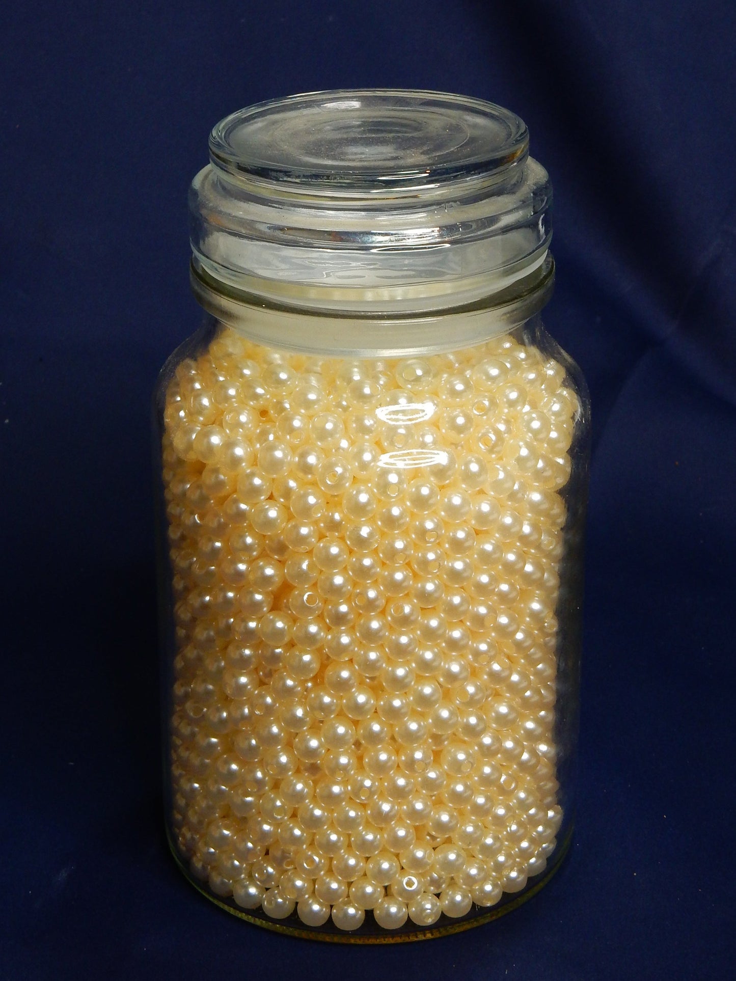 8 mm Imitations-Perlen (Acryl/ABS) – ca. 2500 Stück, elfenbein-weiß