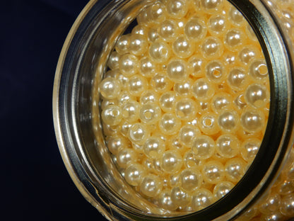 8 mm Imitations-Perlen (Acryl/ABS) – ca. 2500 Stück, elfenbein-weiß