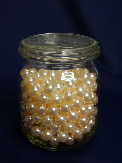 15 mm Imitations-Perlen (Acryl/ABS) – ca. 500 Stück, elfenbein/creme