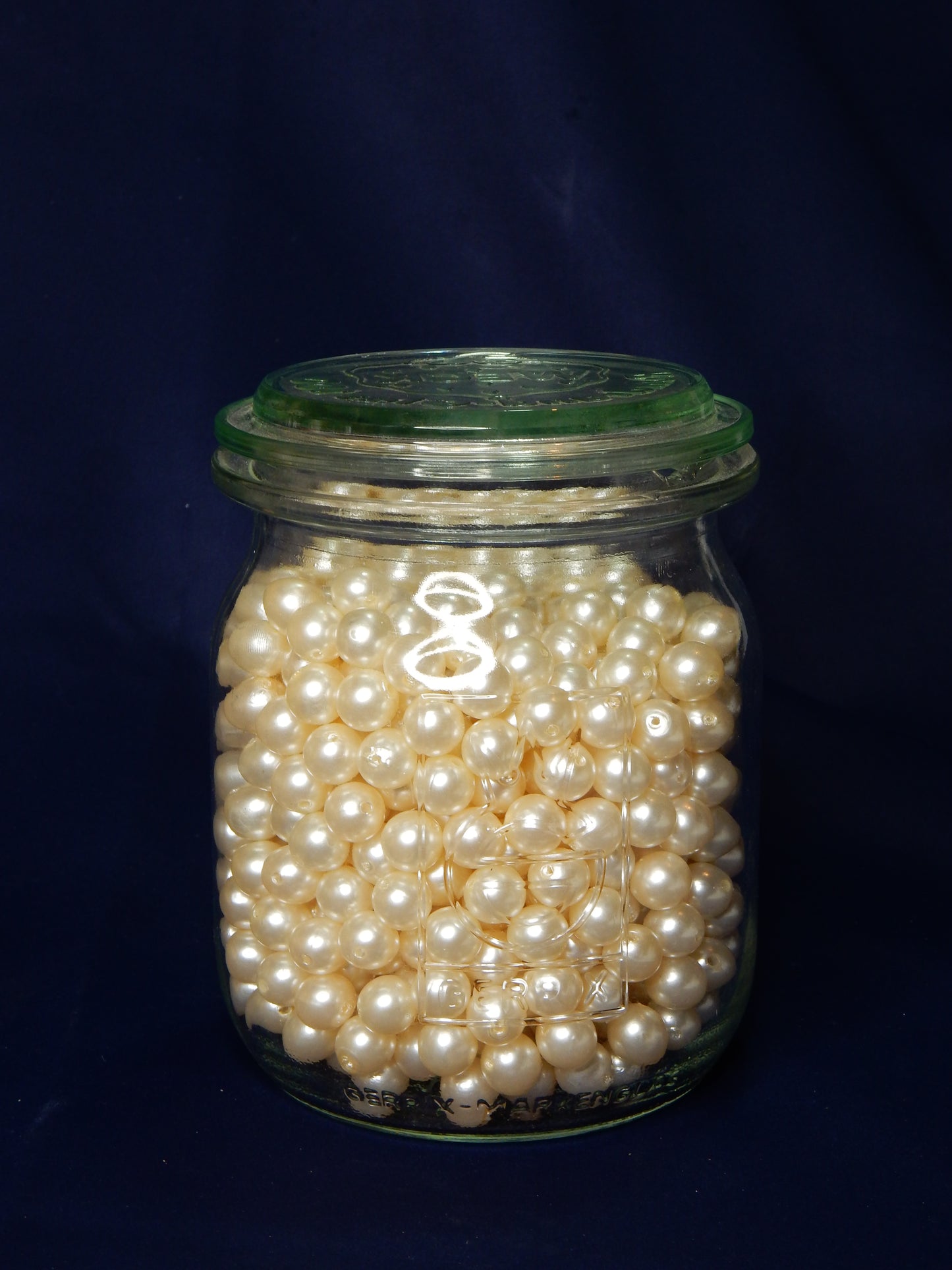 10 mm Imitations-Perlen (Acryl/ABS) – ca. 1600 Stück, elfenbein-weiß