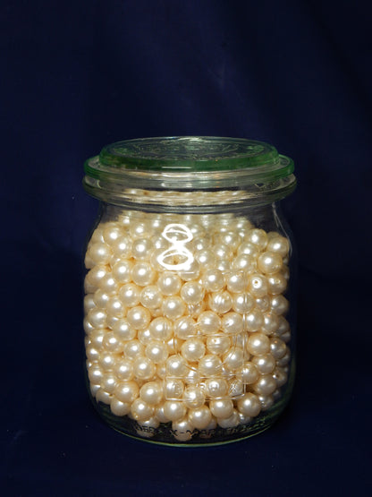 10 mm Imitations-Perlen (Acryl/ABS) – ca. 1600 Stück, elfenbein-weiß