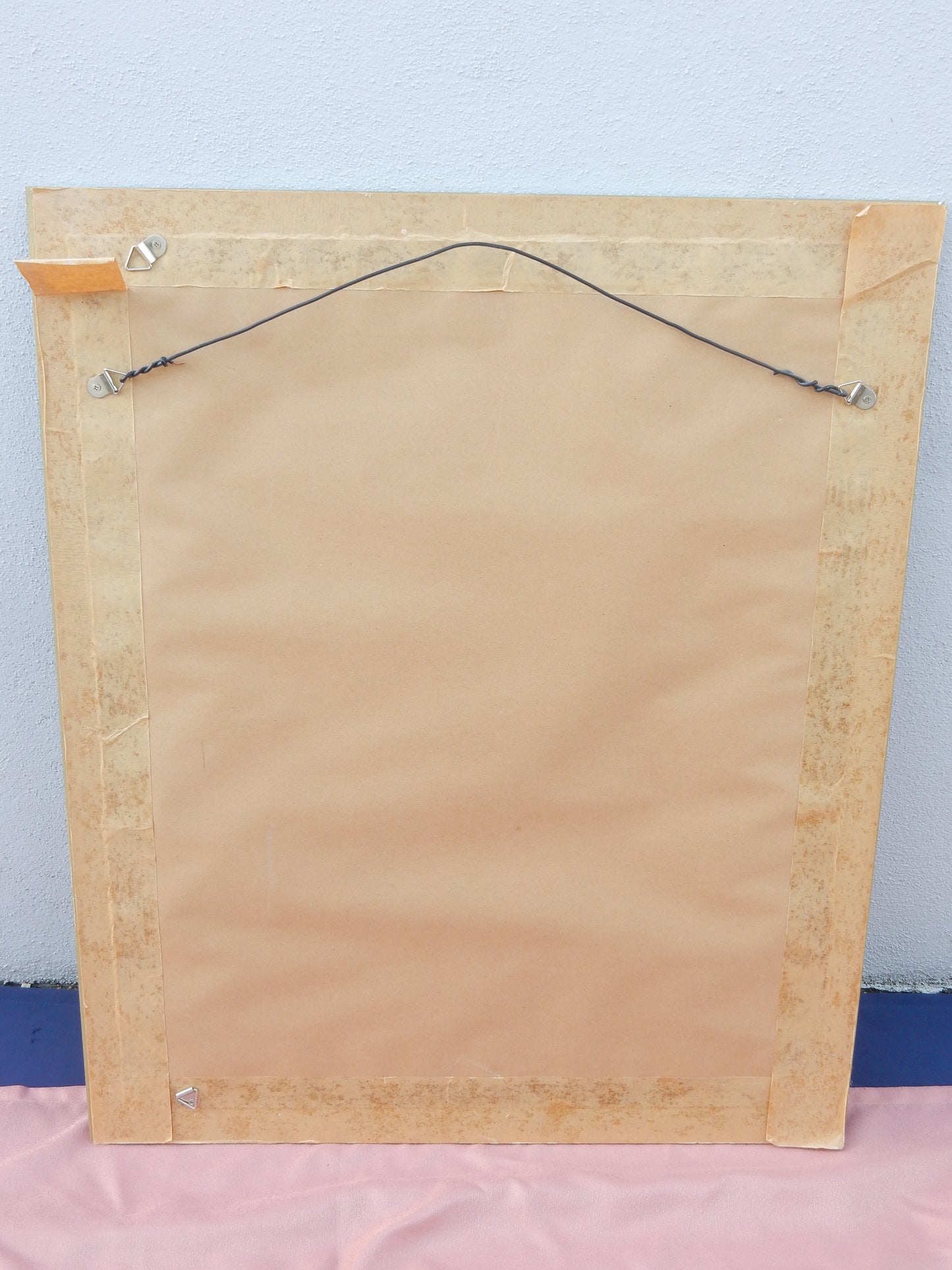 Wandspiegel mit hellem Holzrahmen – skandi/rustikal