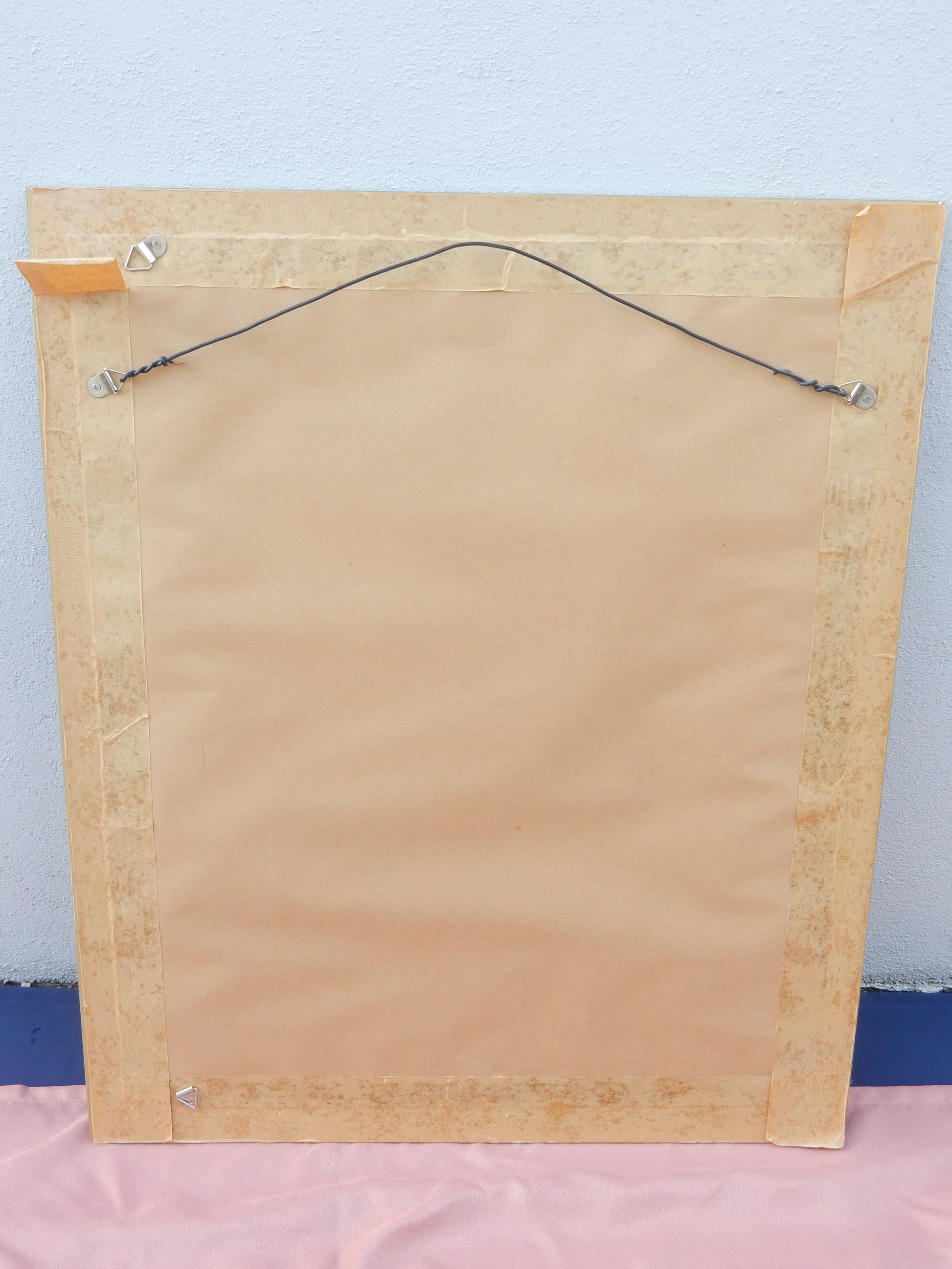 Wandspiegel mit hellem Holzrahmen – skandi/rustikal - Artikelbild von Fummel & Gedöns Secondhand-Store