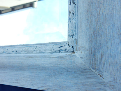 Wandspiegel mit hellem Holzrahmen – skandi/rustikal