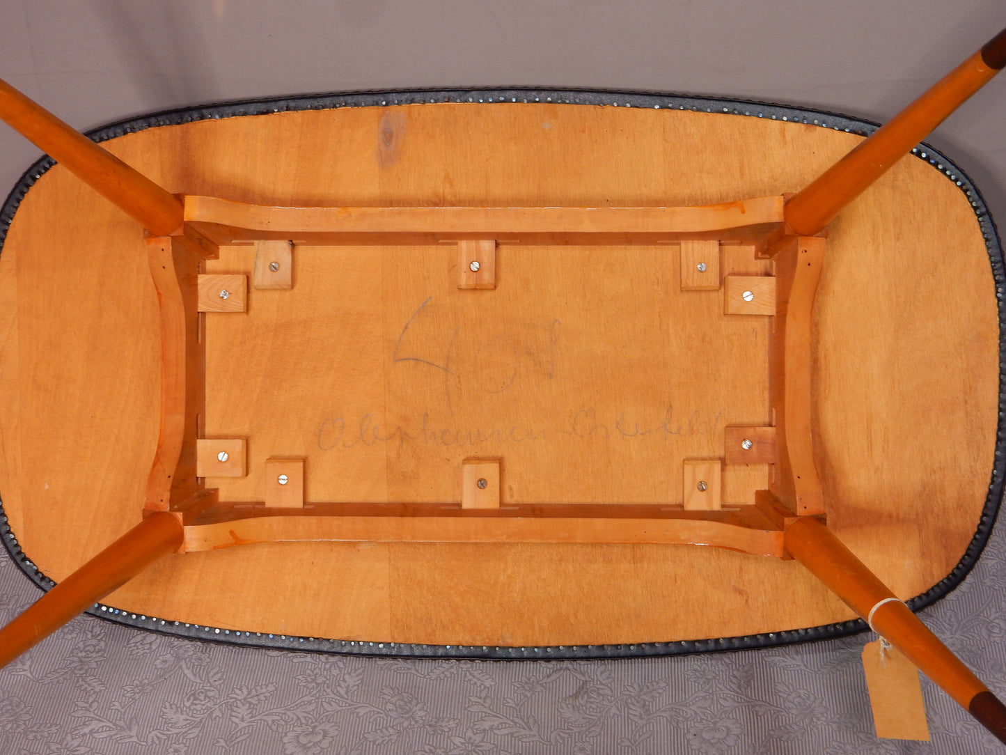 Mid-Century Beistelltisch/Couchtisch - schwarz