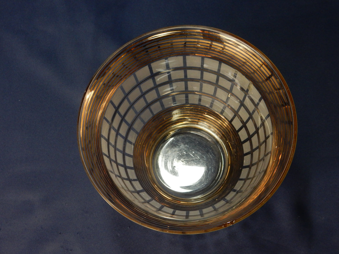 Böhmische Art-Déco Glasschale – Made in Czechoslovakia – Golddekor – 1930er Jahre