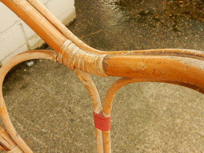 Vintage Bistro-Rattanstuhl Detail