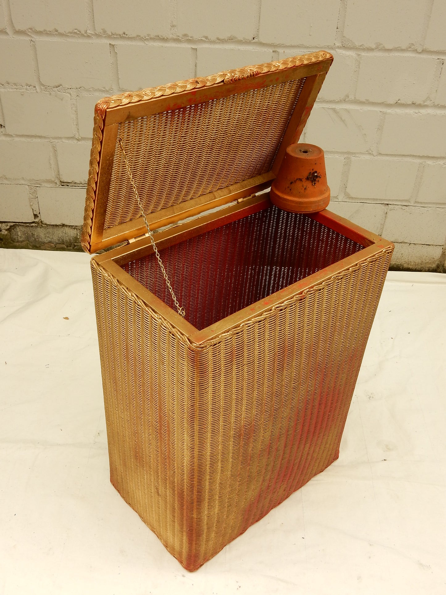 Original Lloyd Loom Wäschekorb – hoch & rechteckig mit Deckel, England