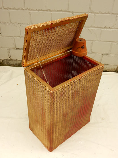 Original Lloyd Loom Wäschekorb – hoch & rechteckig mit Deckel, England