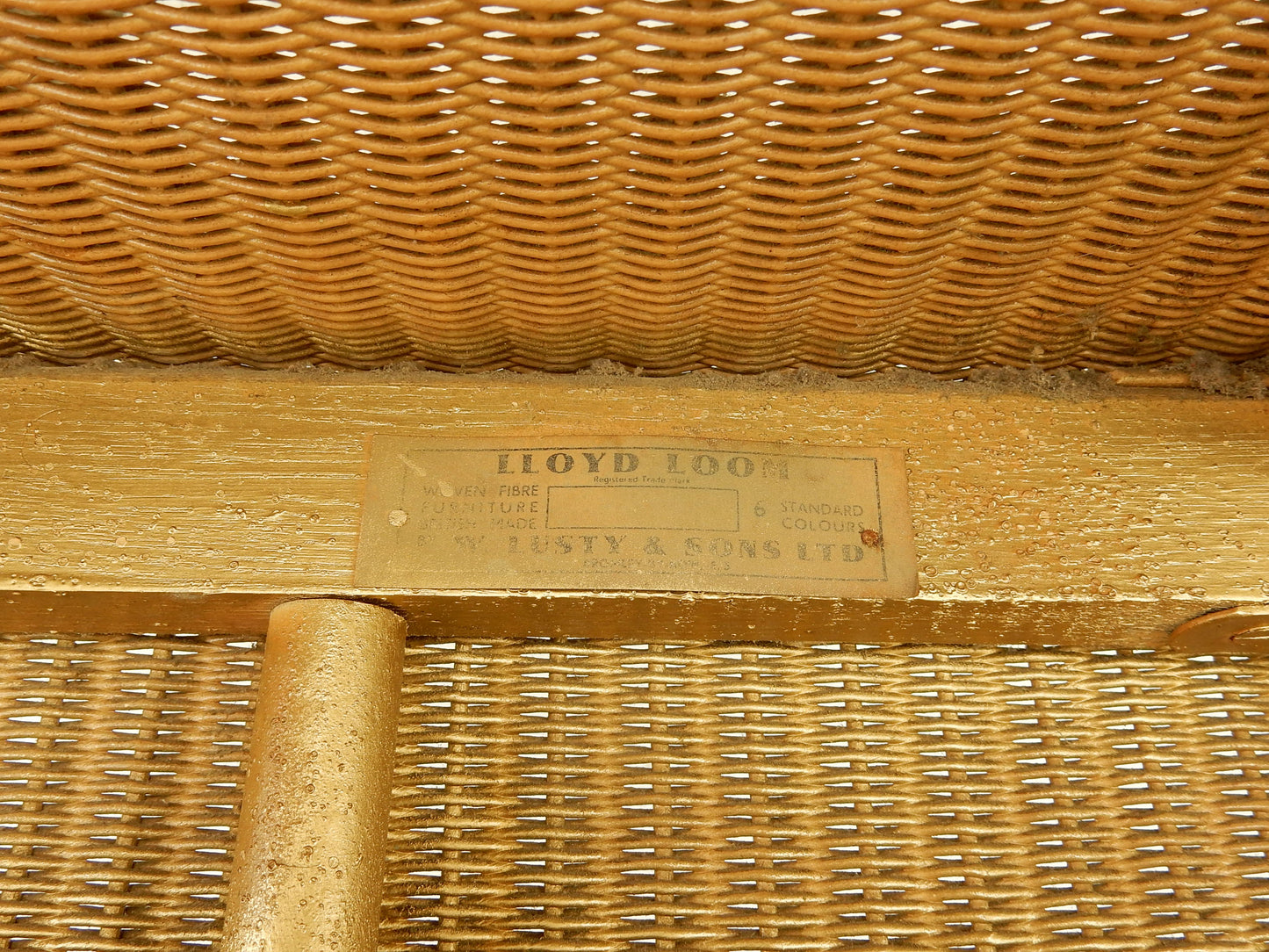Original Lloyd Loom W. Lusty & Sons Herstelleretikett