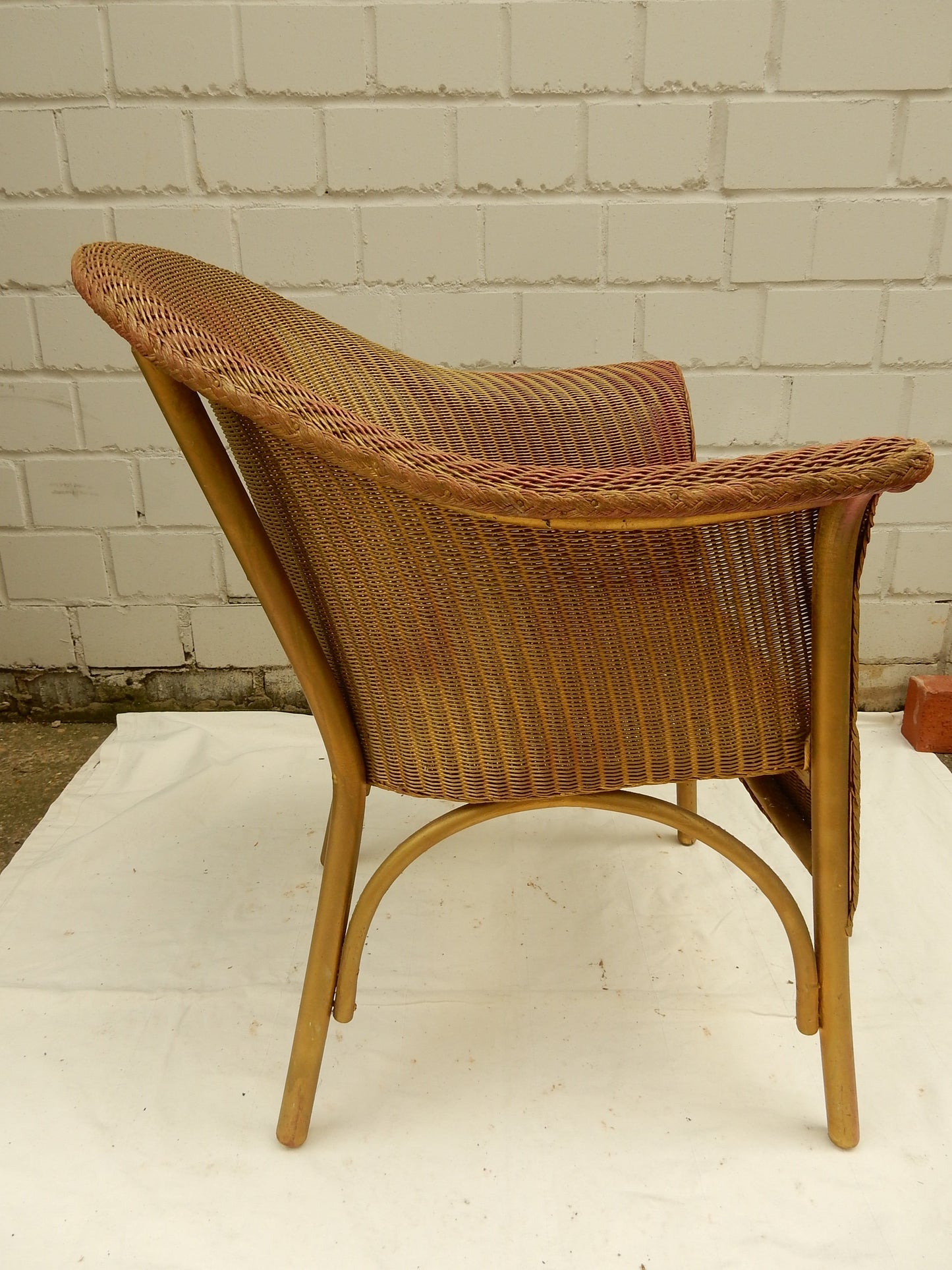 Original Lloyd Loom Sessel Seitenansicht