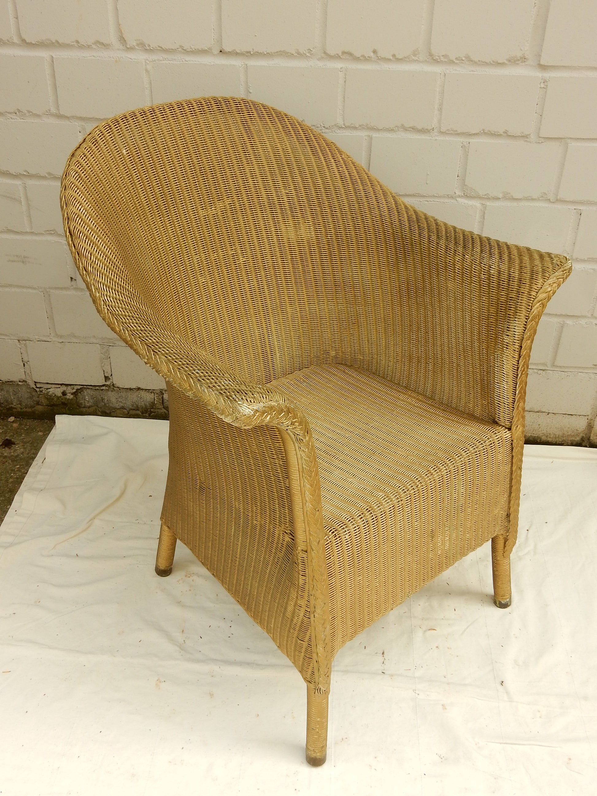 Original Lloyd Loom Sessel – W. Lusty &amp; Sons, England, Vintage - Artikelbild von Fummel & Gedöns Secondhand-Store