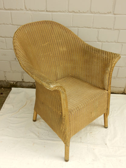 Original Lloyd Loom Sessel – W. Lusty & Sons, England, Vintage