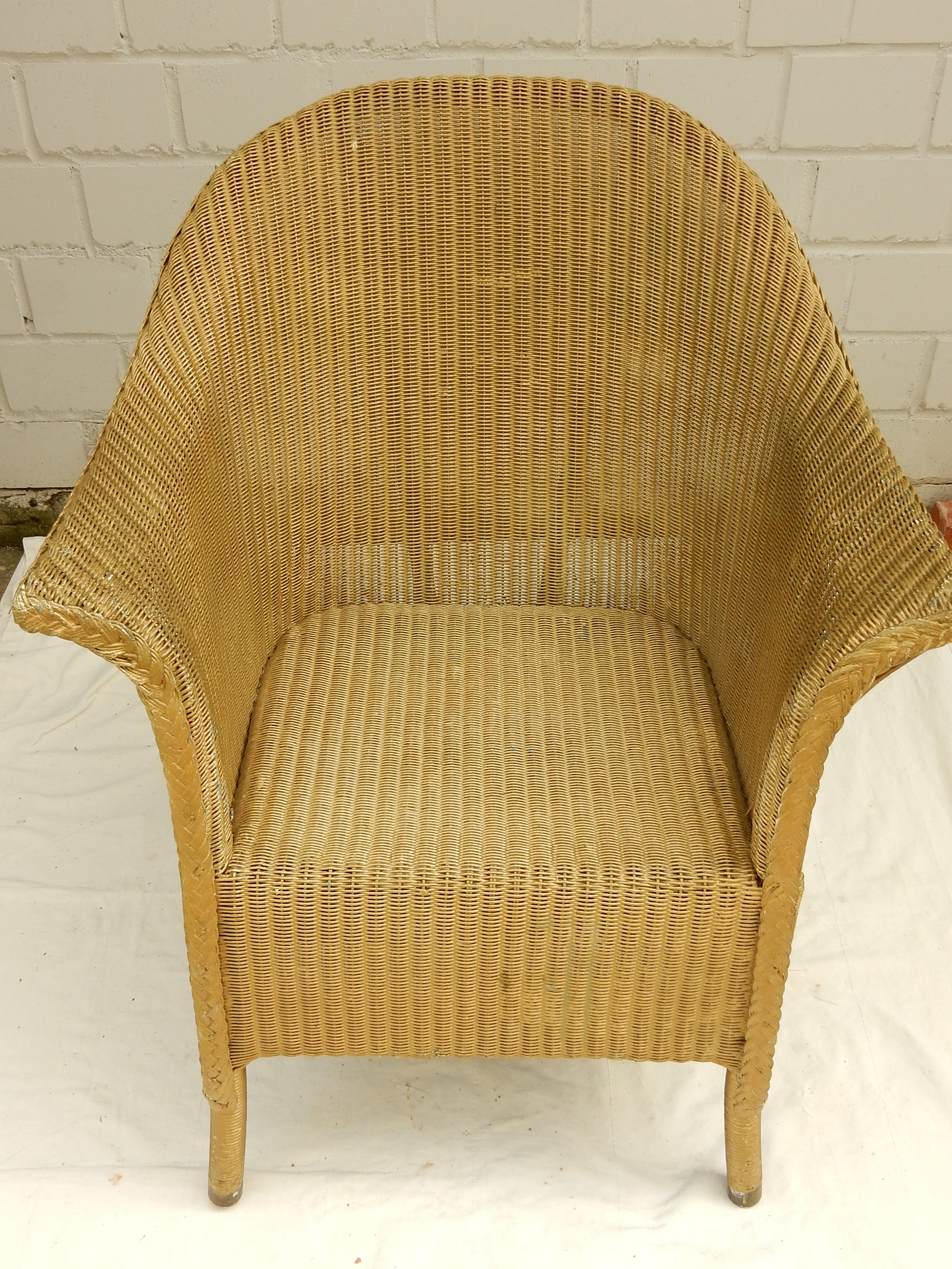 Original Lloyd Loom Sessel – W. Lusty &amp; Sons, England, Vintage - Artikelbild von Fummel & Gedöns Secondhand-Store