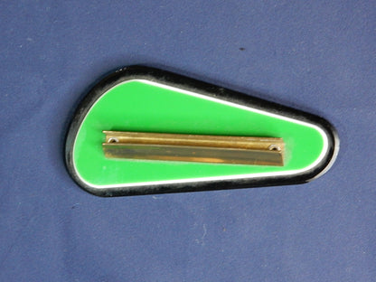 Art-Déco Briefhalter – grün – 14 cm