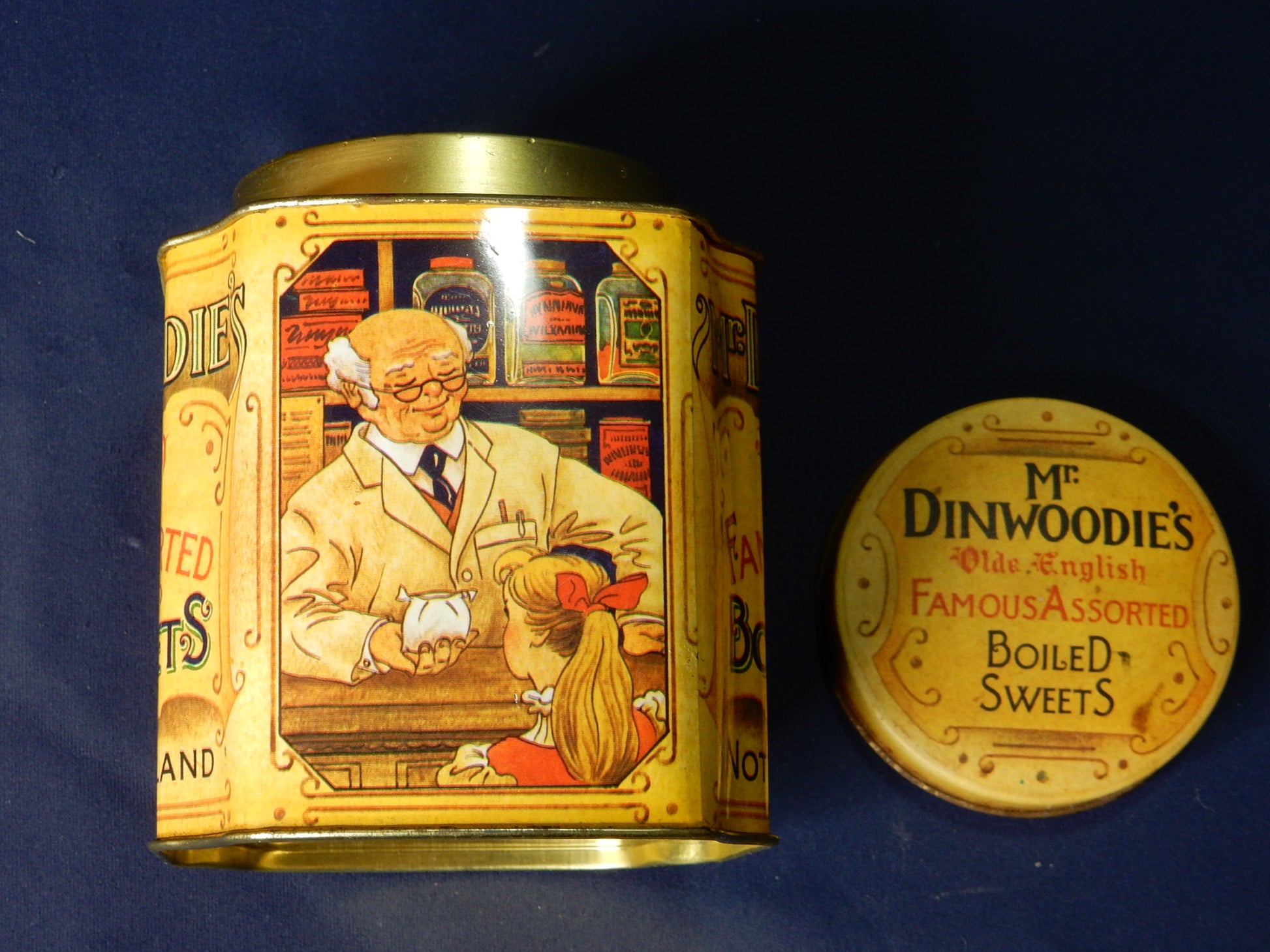 Vintage Mr. Dinwoodie’s Boiled Sweets Blechdose – Nottingham England - Artikelbild von Fummel & Gedöns Secondhand-Store