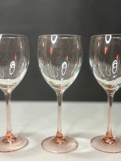 15er Set Weingläser mit roséfarbenem Stiel – Produktfoto 3