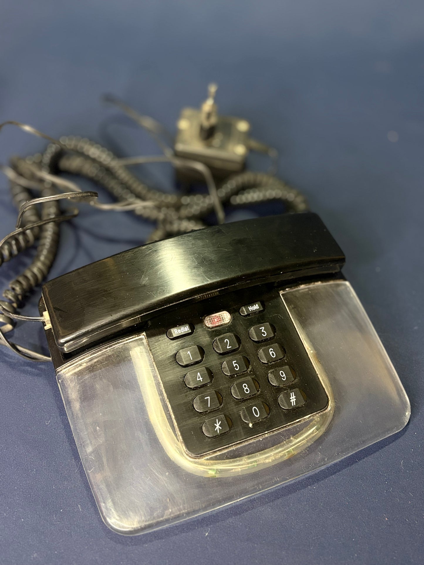Vintage TRANBON TE-005S Design-Telefon – Acryl & Schwarz, 80er/90er