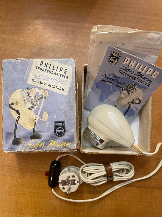 Original 1950er Jahre Vintage Philips Trockenrasierer