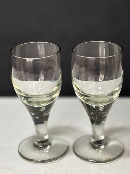 2er Set Vintage Weingläser Handarbeit – 15 cm