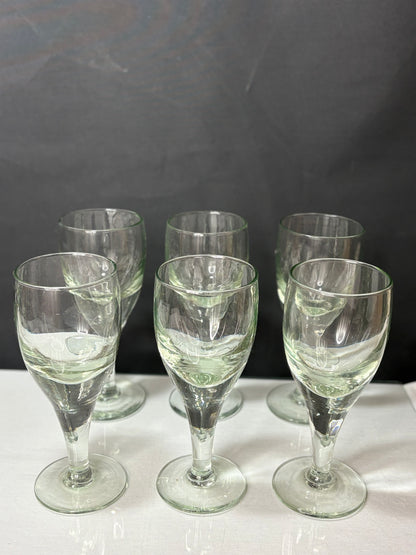 6 antike Biergläser – schweres dickwandiges Glas – 23,5 cm