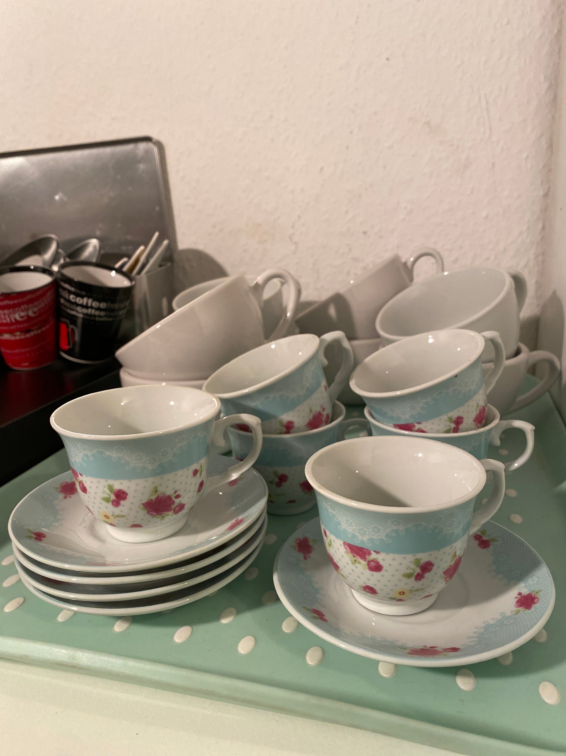 Espressotassen Blümchen 6 Stck. - Artikelbild von Fummel & Gedöns Secondhand-Store