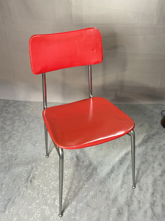 Roter Küchenstuhl - 60er